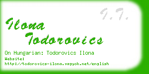 ilona todorovics business card